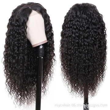 Raw Indian Temple Cuticle Aligned Human Hair Water Wave Curly Weave Hair Styles Braiding Hair  Lace Front Wig